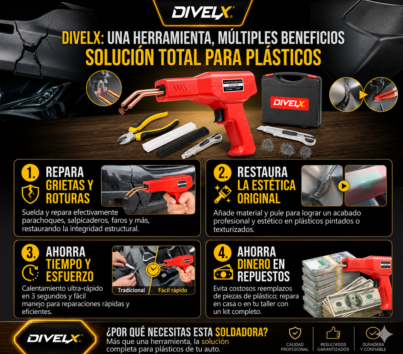 Kit de reparación de plástico