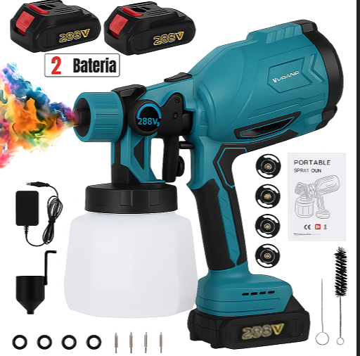 Pistola Pulverizadora 288V – Pinta Todo en Minutos y Sin Esfuerzo